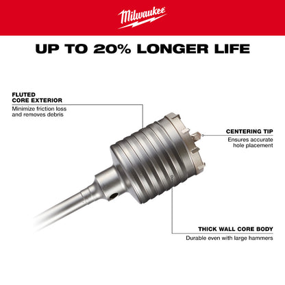 Milwaukee 48-20-5432 4in x 11-3/8in One-Piece SDS-MAX Core Bit