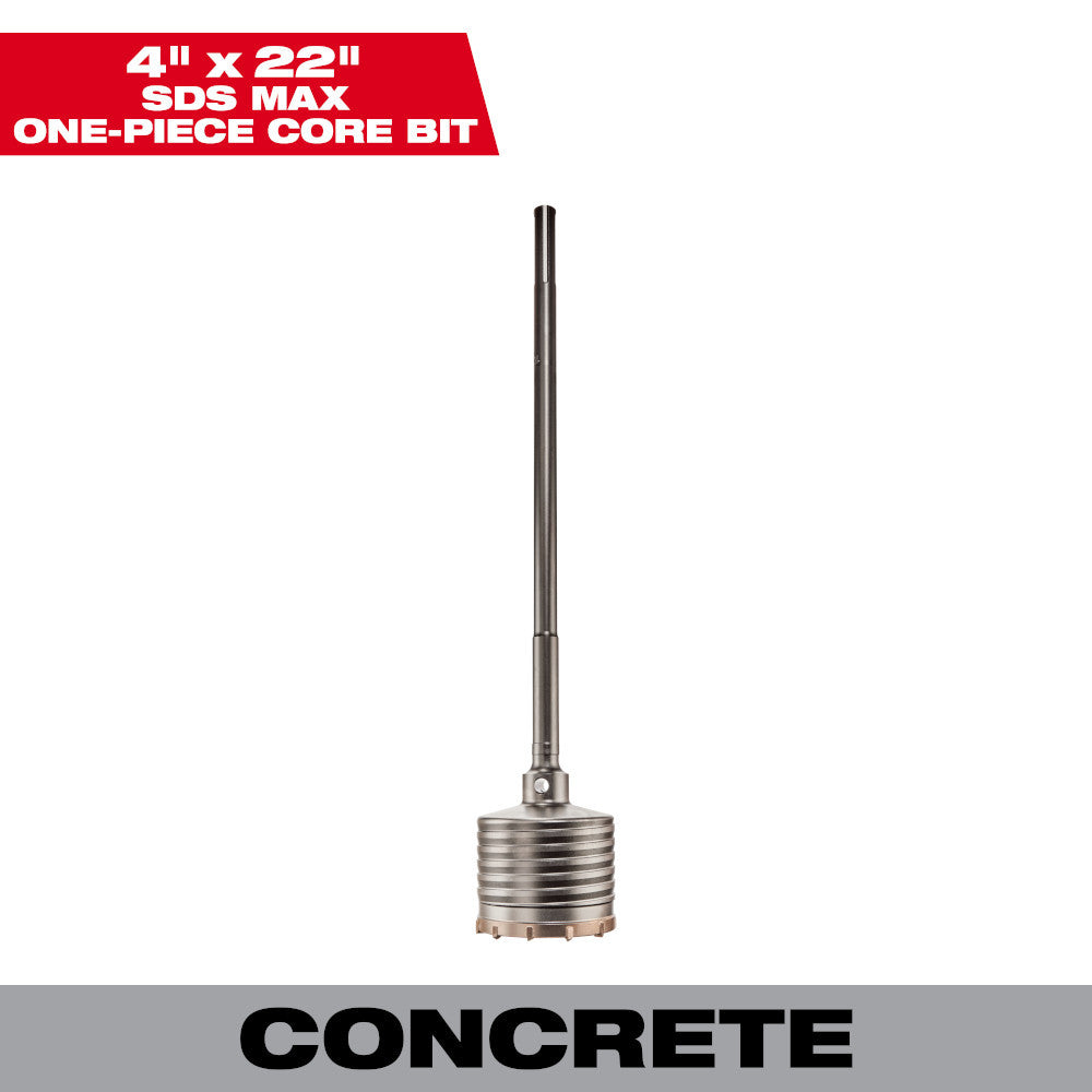 Milwaukee 48-20-5434 4in x 22in One-Piece SDS-MAX Core Bit