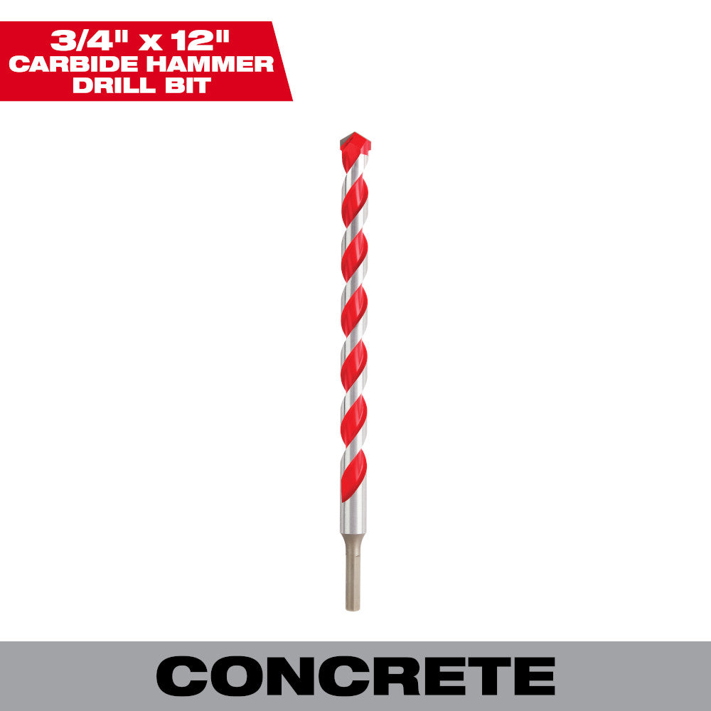 Milwaukee 48-20-9046 SHOCKWAVE 3/4in x 10in x 12in Carbide Hammer Drill Bit