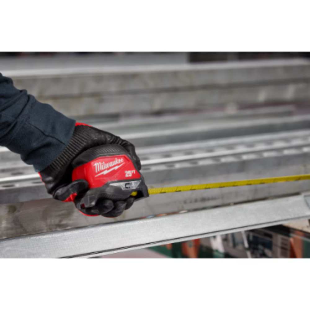Milwaukee 48-22-1025MG 25 ft. x 1 -inch Compact Magnetic Tape Measure with 15 ft. Reach (2-Pack)