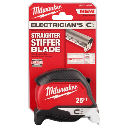 Milwaukee 48-22-1027M 25' Electrician's Magnetic Tape Measure