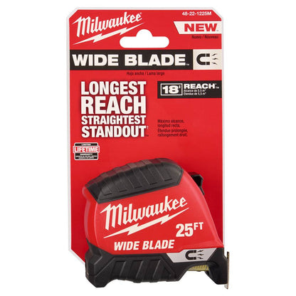 Milwaukee 48-22-1225M 25' Wide Blade Magnetic Tape Measure