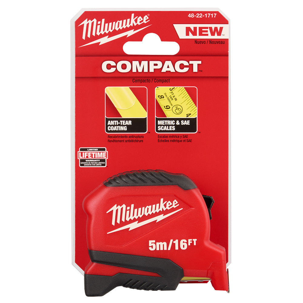Milwaukee 48-22-1717 16ft/5m Compact Tape Measure
