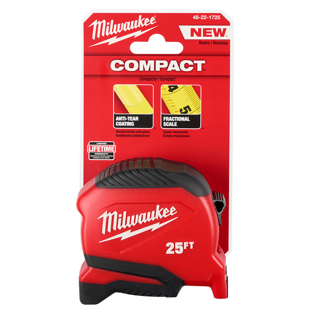 Milwaukee 48-22-1725 25ft Compact Tape Measure