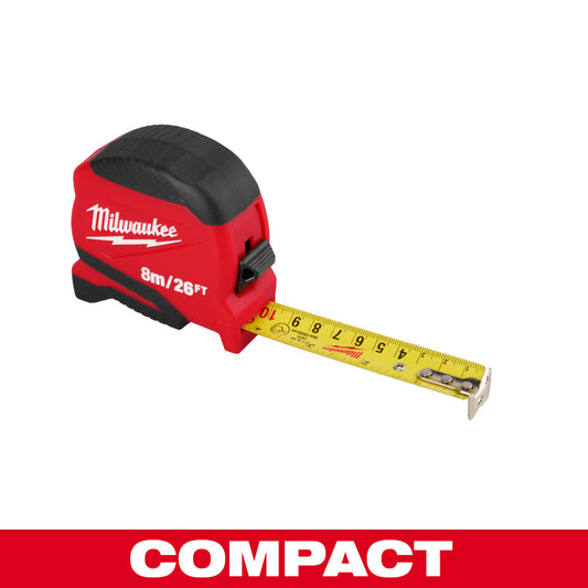 Milwaukee 48-22-1726 26ft/8m Compact Tape Measure