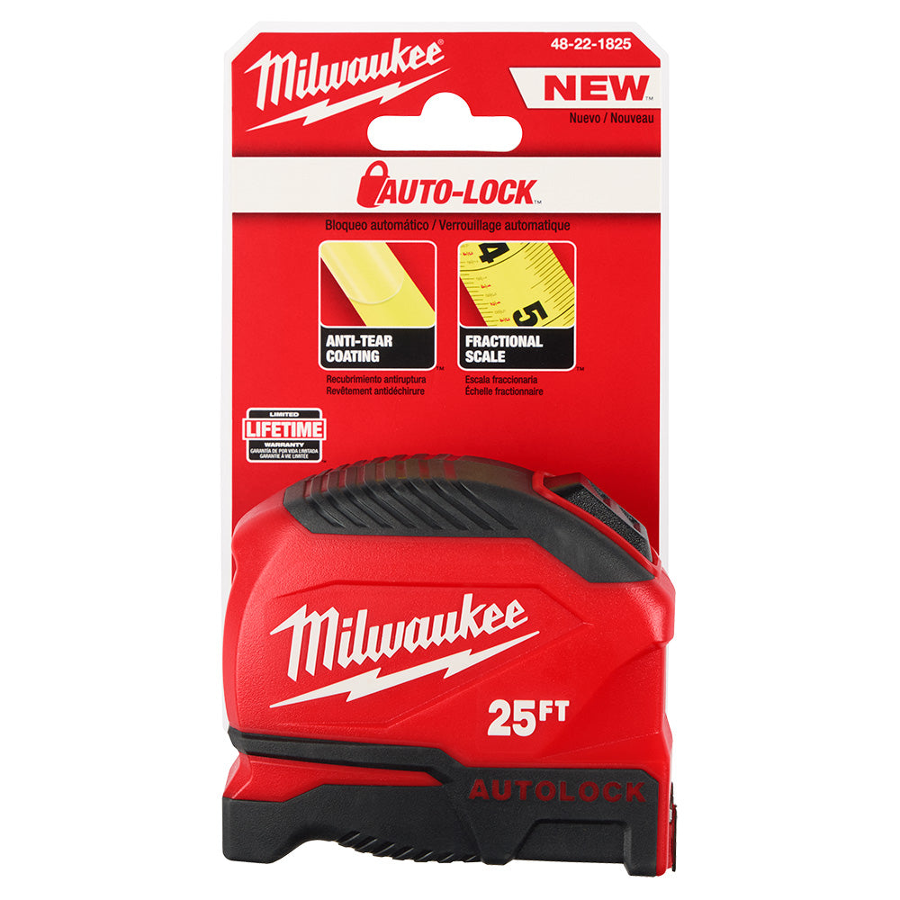 Milwaukee 48-22-1825 25ft Autolock Tape Measure