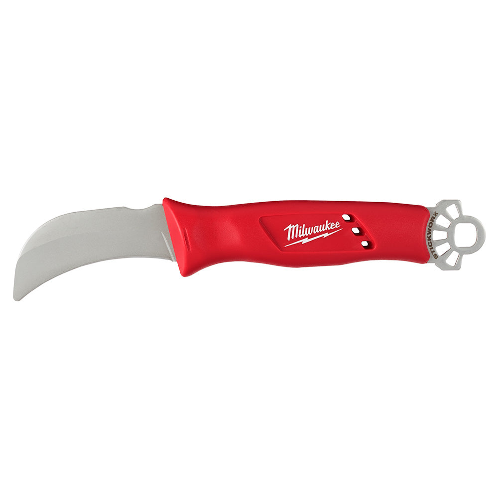 Milwaukee 48-22-1924 Lineman's Hawkbill Knife with STICKWORK 3-In-1 Ring