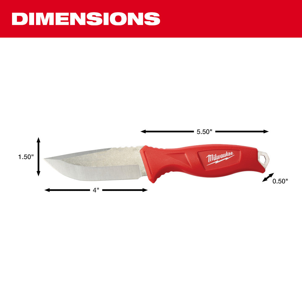 Milwaukee 48-22-1926 4in Tradesman Fixed Blade Knife