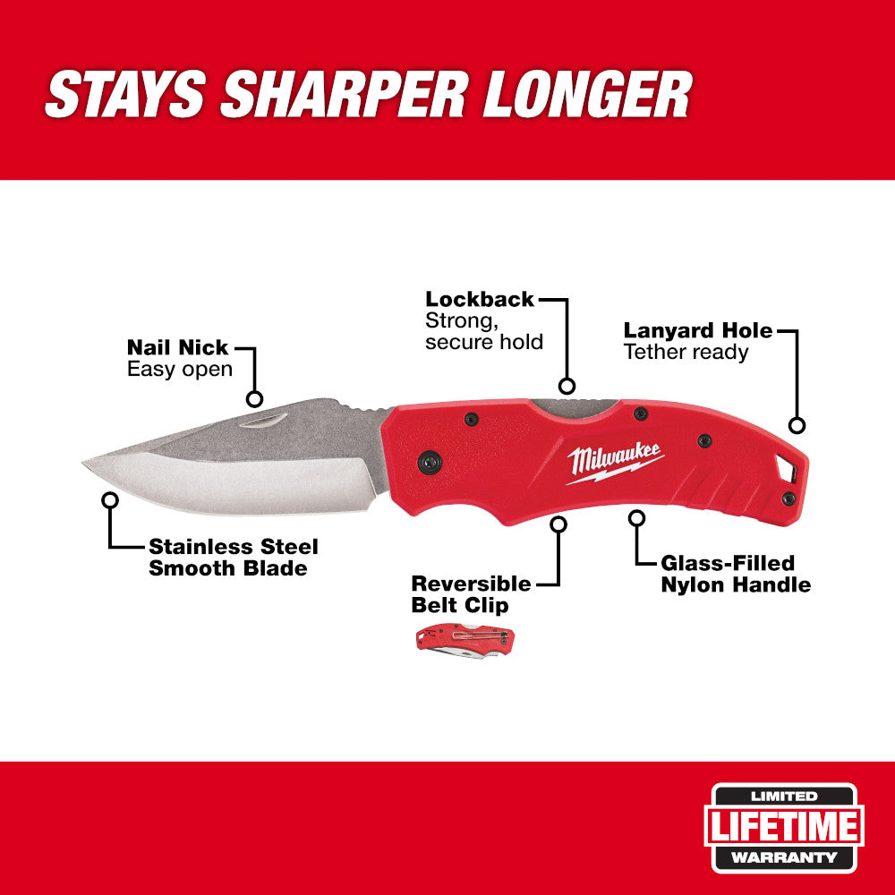 Milwaukee 48-22-1940 3in Lockback Pocket Knife