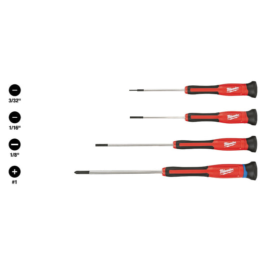 Milwaukee 48-22-2604 4pc Precision Screwdriver Set