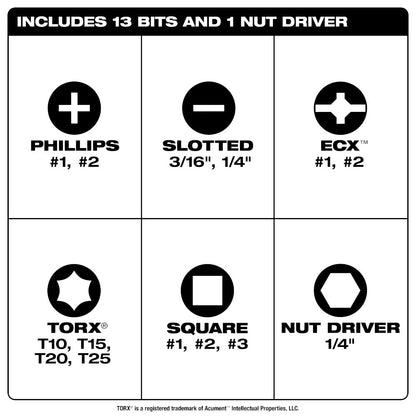 Milwaukee 48-22-2903 14-in-1 Ratcheting Multi-Bit Screwdriver