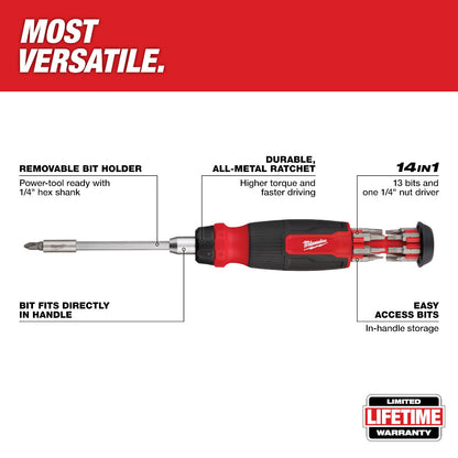 Milwaukee 48-22-2903 14-in-1 Ratcheting Multi-Bit Screwdriver