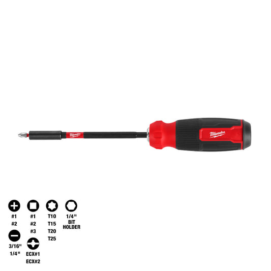 Milwaukee 48-22-2915 14-in-1 Multi-Bit Screwdriver with SHOCKWAVE Impact Duty Bits