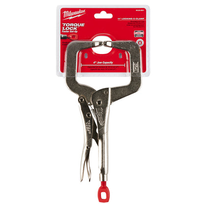 Milwaukee 48-22-3531 11in TORQUE LOCK Locking C-Clamp with Regular Jaws