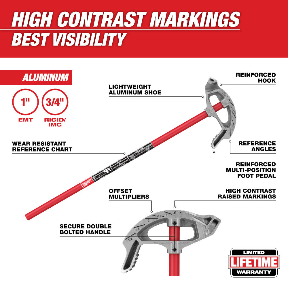 Milwaukee 48-22-4072 1in EMT Aluminum Conduit Bender