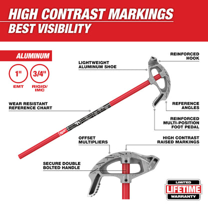Milwaukee 48-22-4072 1in EMT Aluminum Conduit Bender