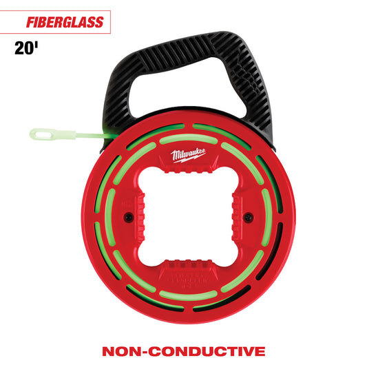 Milwaukee 48-22-4182 20' Fibreglass Glow Fish Tape