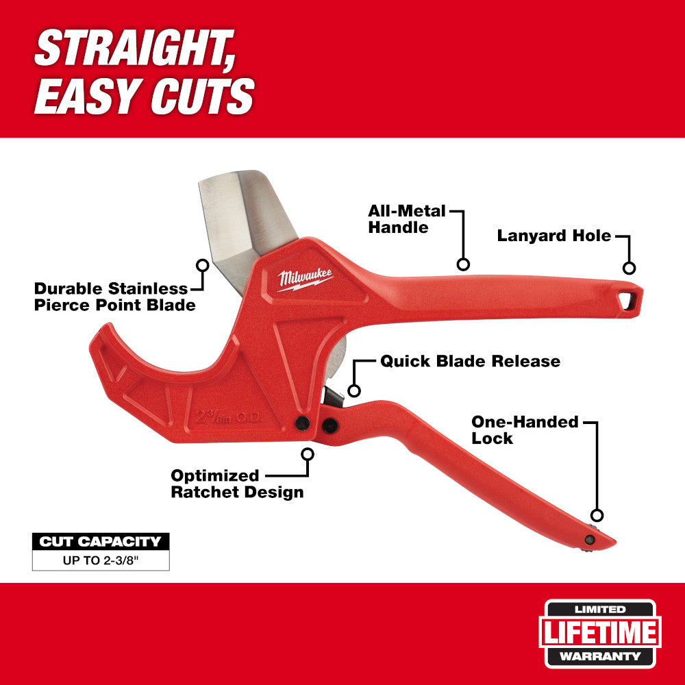 Milwaukee 48-22-4215 2-3/8in Ratcheting Pipe Cutter