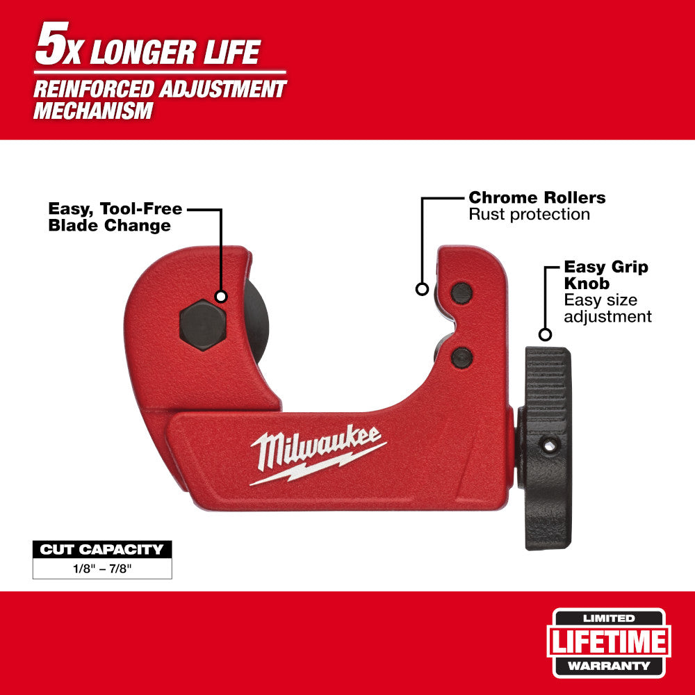 Milwaukee 48-22-4258 3/4in Mini Copper Tubing Cutter