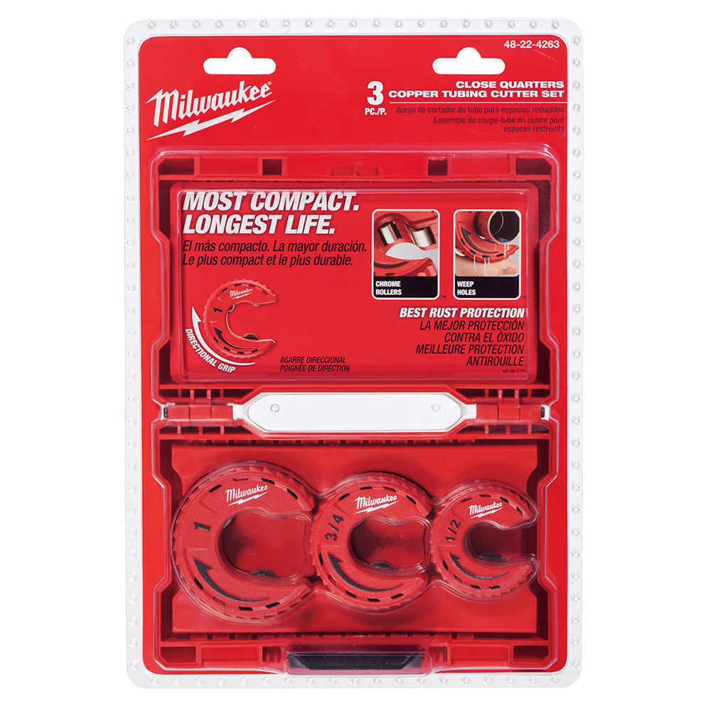 Milwaukee 48-22-4263 3pc Close Quarters Tubing Cutter Set