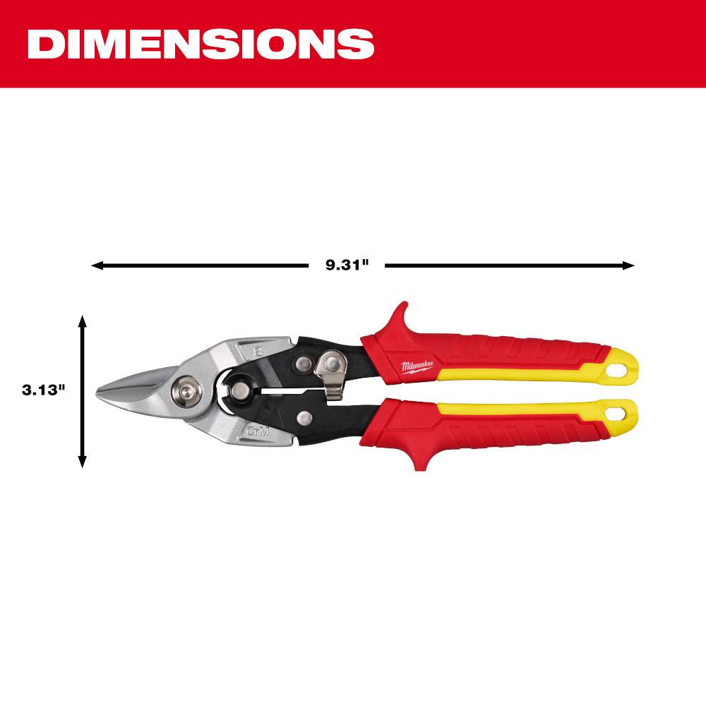 Milwaukee 48-22-4569 18ga Bulldog Aviation Snips