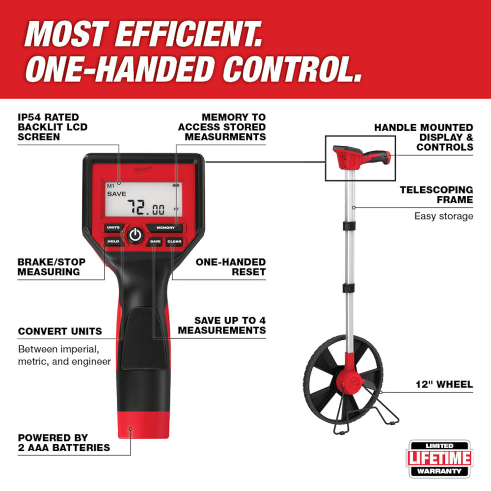 Milwaukee 48-22-5112 12 in Digital Measuring Wheel