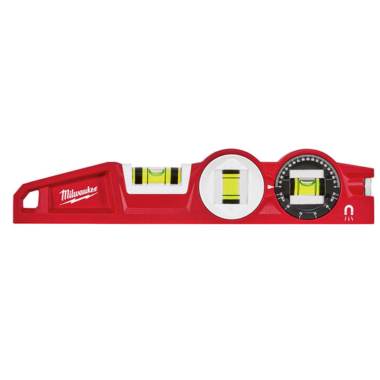 Milwaukee 48-22-5210 10in Die Cast Block Torpedo Level with 360 Degree Locking Vial