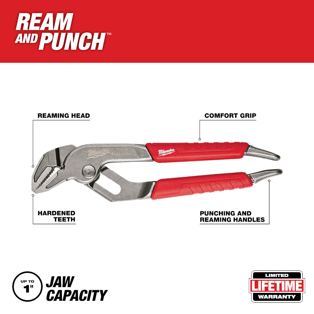 Milwaukee 48-22-6306 6in Comfort Grip Straight-Jaw Pliers