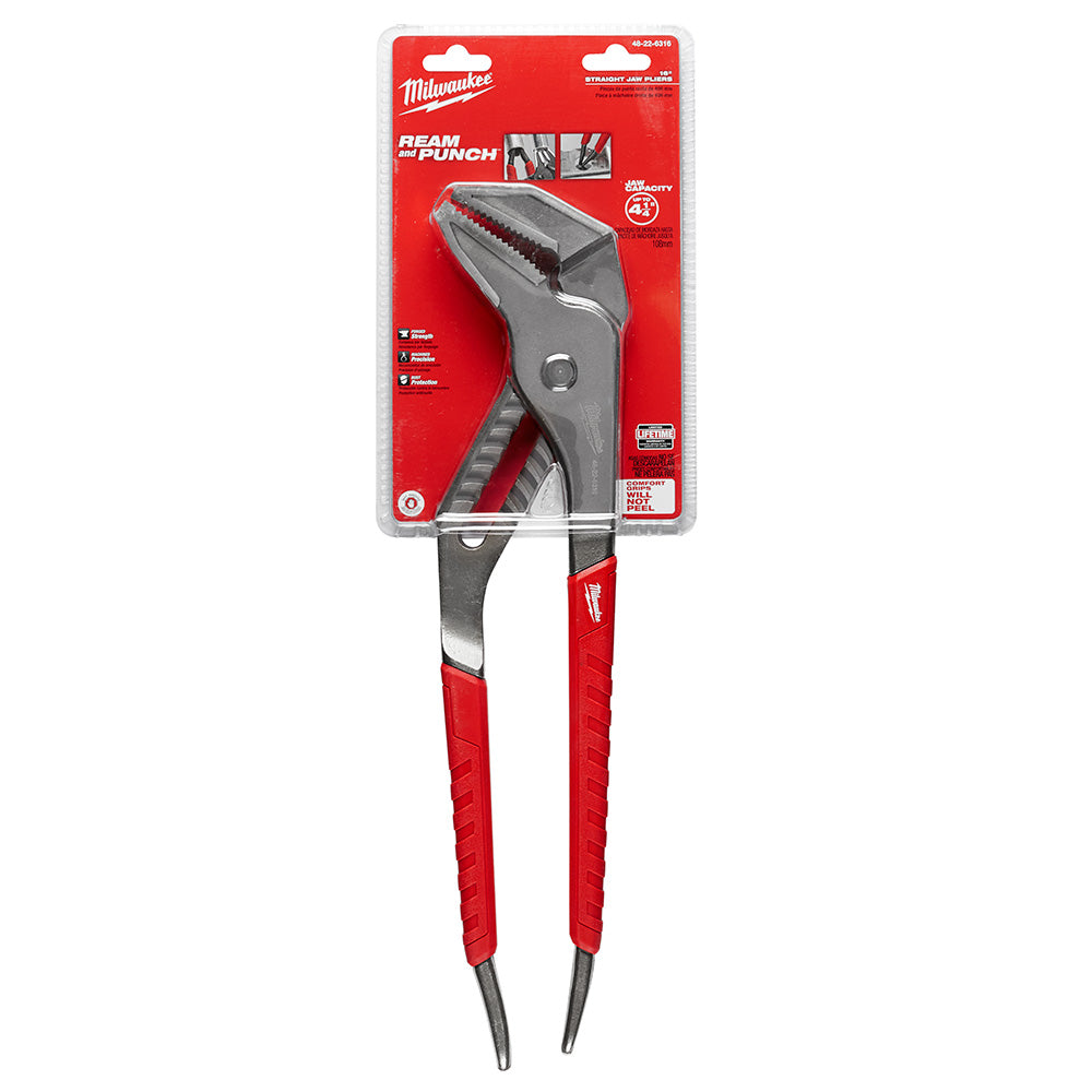Milwaukee 48-22-6316 16in Comfort Grip Straight-Jaw Pliers
