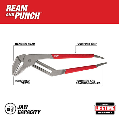 Milwaukee 48-22-6320 20in Comfort Grip Straight-Jaw Pliers
