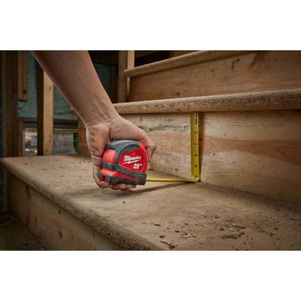Milwaukee 48-22-6625B 25' Compact Tape Measure with Engineer Scale