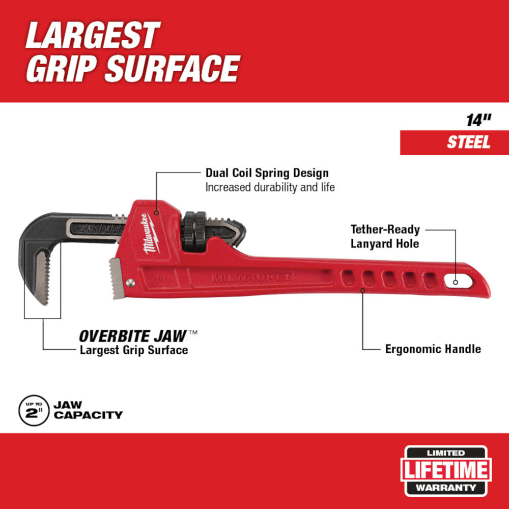 Milwaukee 48-22-7114 14in Steel Pipe Wrench
