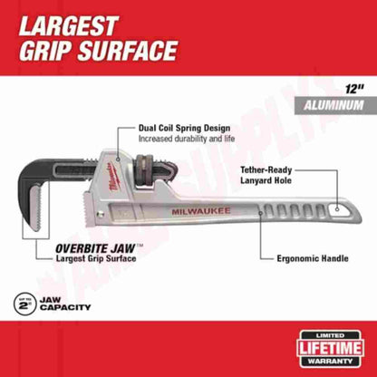 Milwaukee 48-22-7212 12in Aluminum Pipe Wrench