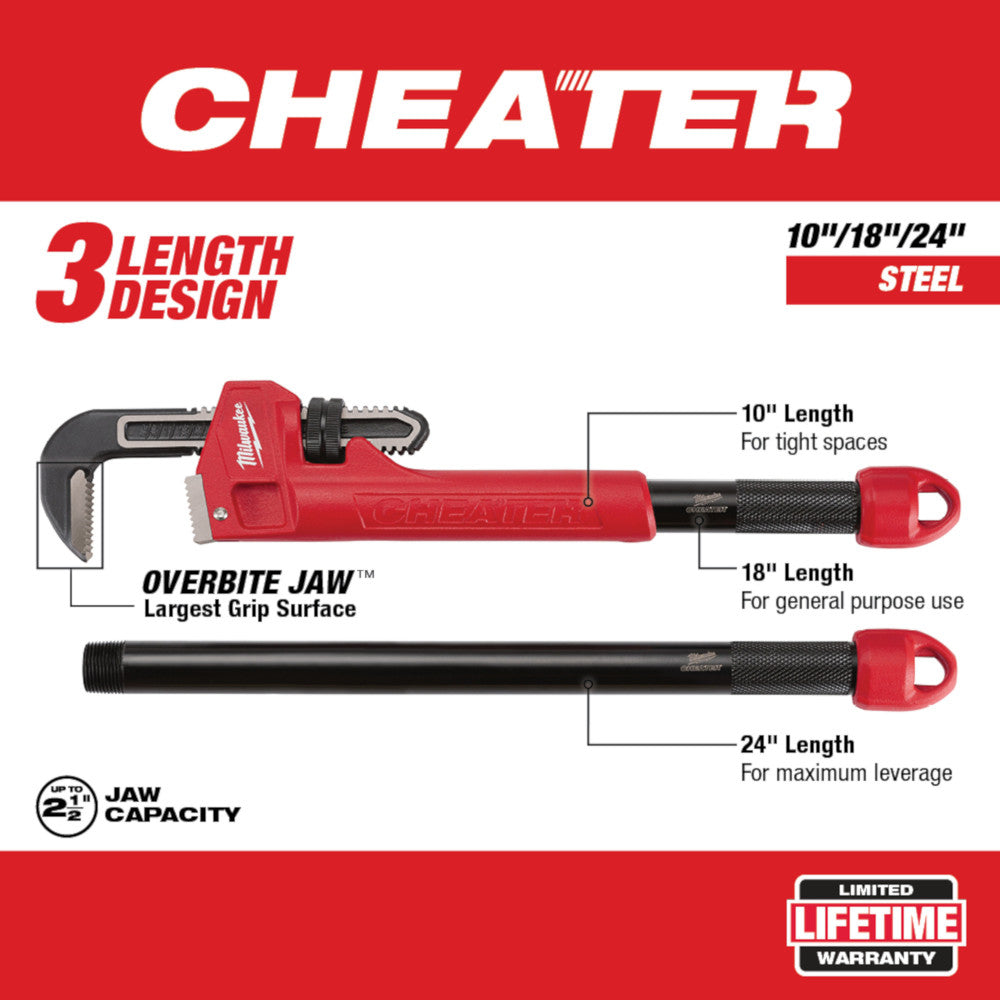 Milwaukee 48-22-7314 CHEATER Steel Adaptable Pipe Wrench
