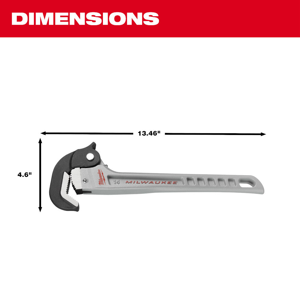 Milwaukee 48-22-7414 14in Aluminum Self-Adjusting Pipe Wrench