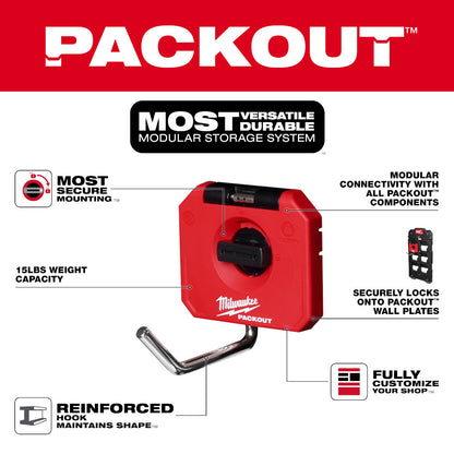 Milwaukee 48-22-8328 PACKOUT 4in Single Straight Hook