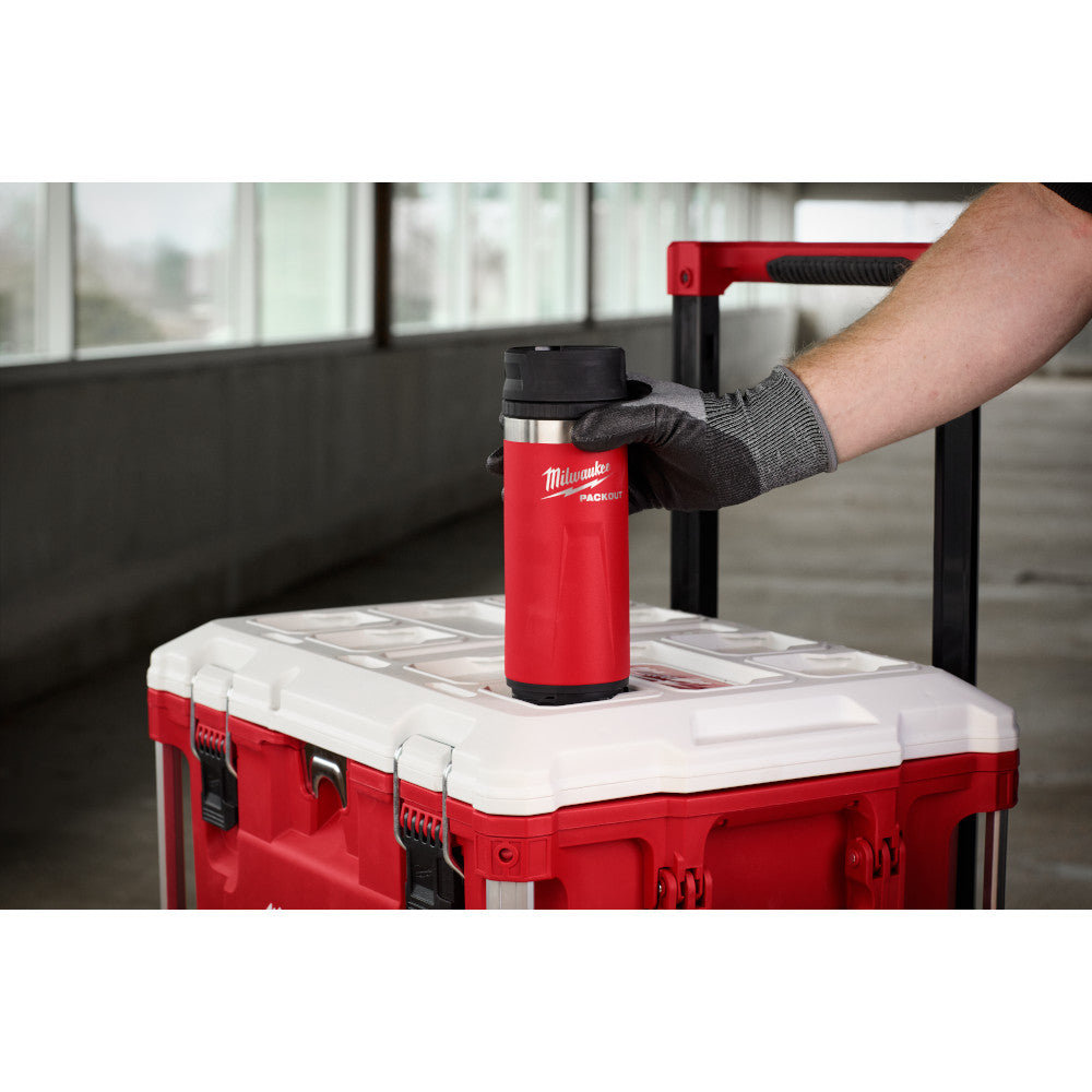 Milwaukee 48-22-8395R PACKOUT 18oz Insulated Bottle with Sip Lid - Red