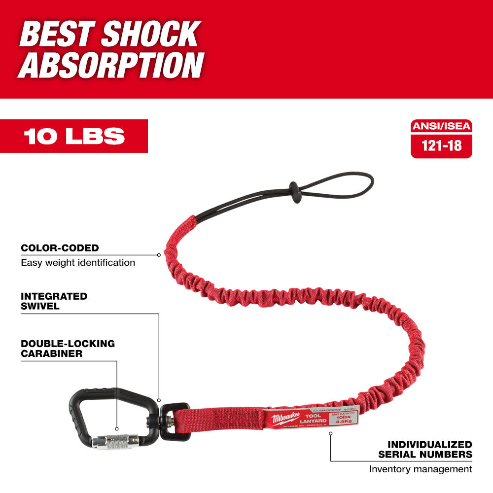Milwaukee 48-22-8810 10lbs 36in Locking Tool Lanyard