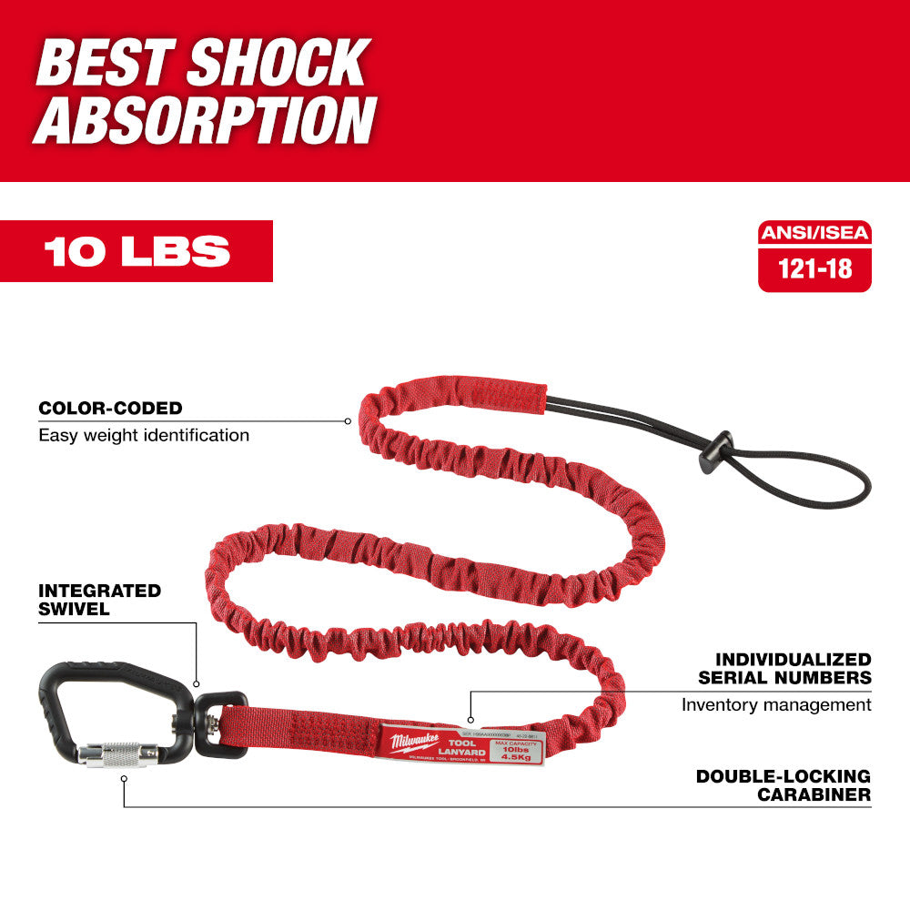 Milwaukee 48-22-8811 10lbs 54in Extended Reach Locking Tool Lanyard