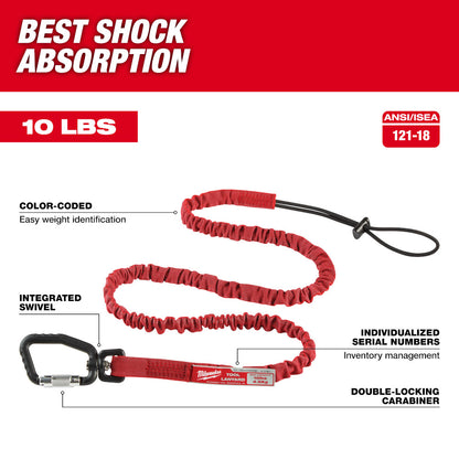 Milwaukee 48-22-8811 10lbs 54in Extended Reach Locking Tool Lanyard