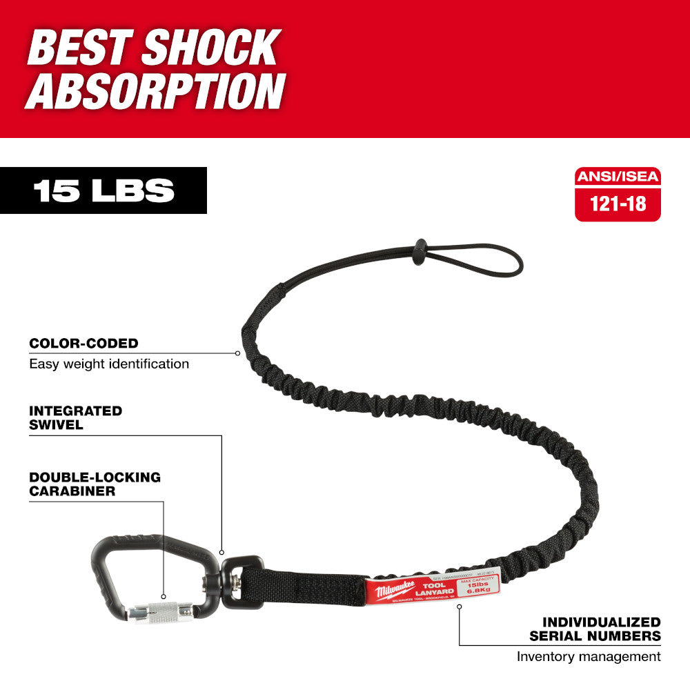 Milwaukee 48-22-8815 15lbs 36in Locking Tool Lanyard