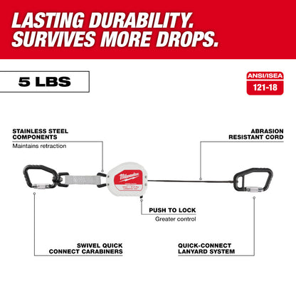 Milwaukee 48-22-8825 5lbs 50in Retractable Tool Lanyard