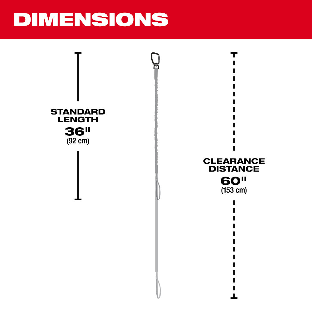 Milwaukee 48-22-8850 35lbs 36in Locking Tool Lanyard
