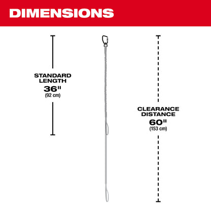 Milwaukee 48-22-8850 35lbs 36in Locking Tool Lanyard