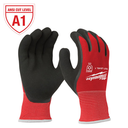 Milwaukee 48-22-8911 Red Latex Cut Level 1 Insulated Winter Dipped Work Gloves - Medium