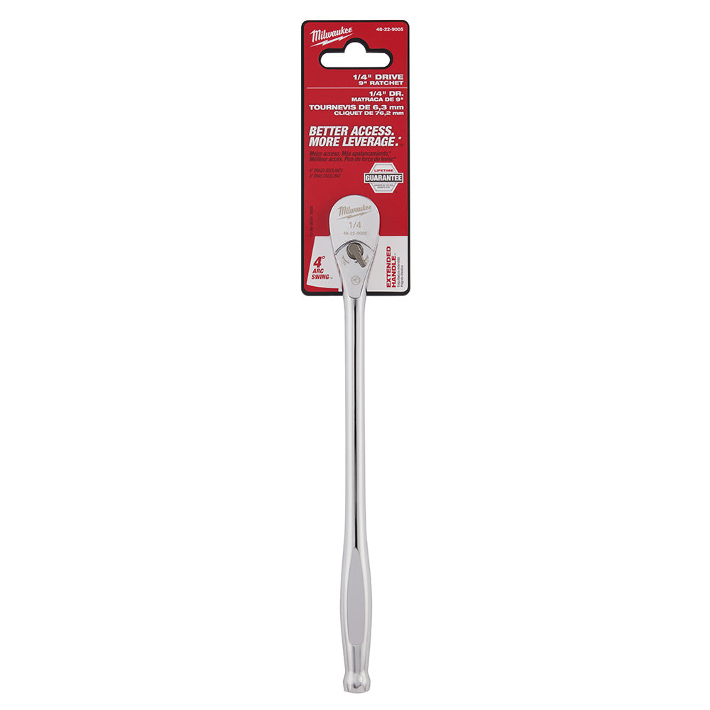 Milwaukee 48-22-9005 1/4in Drive 9in Extended Ratchet