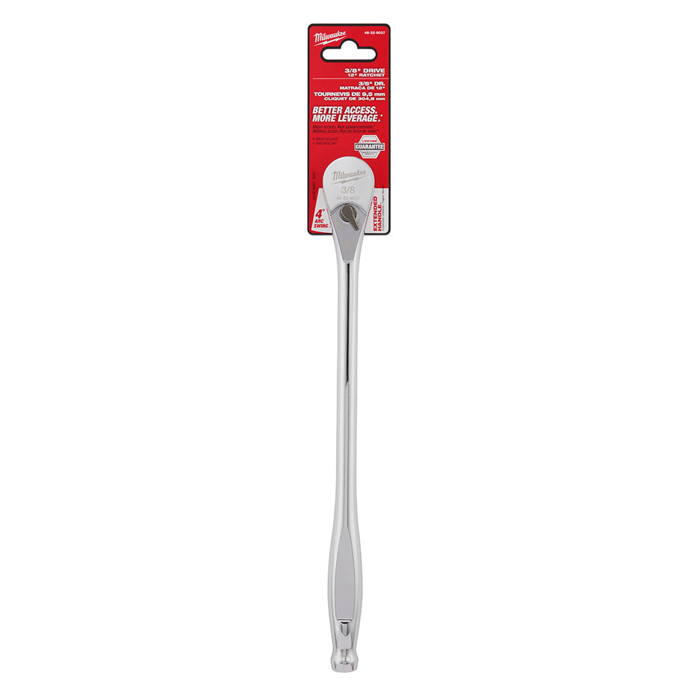 Milwaukee 48-22-9037 3/8in Drive 12in Extended Ratchet