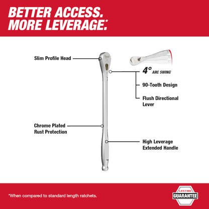Milwaukee 48-22-9037 3/8in Drive 12in Extended Ratchet