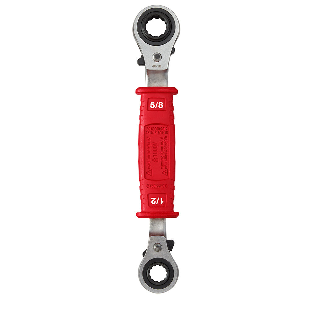 Milwaukee 48-22-9212 Lineman's 4-In-1 Insulated Ratcheting Box Wrench