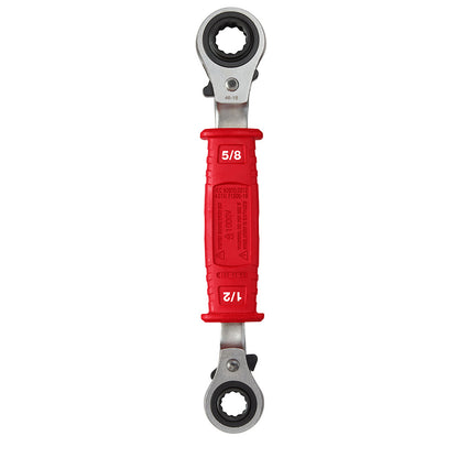 Milwaukee 48-22-9212 Lineman's 4-In-1 Insulated Ratcheting Box Wrench